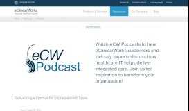 
							         eClinicalWorks Podcasts								  
							    