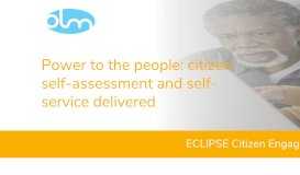 
							         ECLIPSE Citizen Engagement - OLM Systems								  
							    