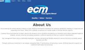 
							         ECM (Vehicle Delivery Service) Ltd.								  
							    