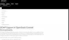 
							         ECMP Support in OpenStack Contrail Environments - Avi Networks								  
							    