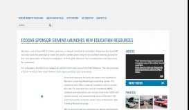 
							         EcoCAR Sponsor Siemens Launches New Education Resources								  
							    