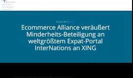 
							         Ecommerce Alliance veräußert Minderheits-Beteiligung an ...								  
							    