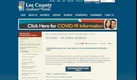 
							         eConnect - An Online Database - Lee County								  
							    