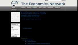 
							         Economic Data freely available online | The Economics Network								  
							    