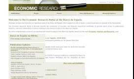 
							         Economic Research Portal - Banco de España								  
							    