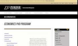 
							         Economics PhD Program - Purdue Krannert								  
							    