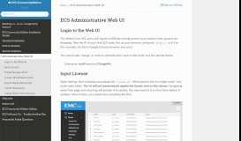
							         ECS Administrative Web UI — ECS-CommunityEdition 3.2.2.0 ...								  
							    