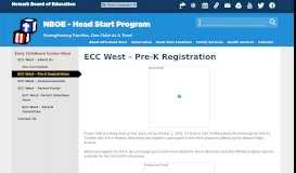 
							         ECS West - PreK Registration - NBOE - Head Start Program								  
							    