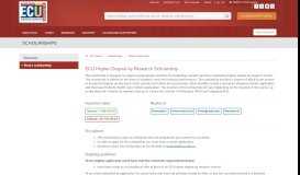 
							         ECU Higher Degree by Research Scholarship : Find a ... - ECU								  
							    