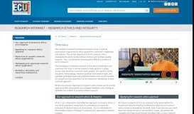 
							         ECU Intranet | Overview : Research ethics and integrity ... - ECU Portal								  
							    