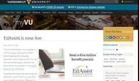 
							         EdAssist is now live | Vanderbilt News | Vanderbilt University								  
							    