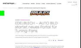 
							         EDELBLECH – AUTO BILD startet neues Portal für Tuning-Fans - Axel ...								  
							    