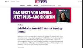 
							         Edelblech: Auto Bild startet Tuning-Portal › Meedia								  
							    