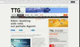 
							         Eden: booking solo volo sul portale Agenti | TTG Italia								  
							    