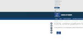 
							         EDEN, online platform for Cross-Border Cooperation - Council of Europe								  
							    
