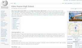 
							         Eden Prairie High School - Wikipedia								  
							    