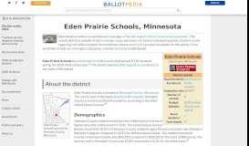 
							         Eden Prairie Schools, Minnesota - Ballotpedia								  
							    