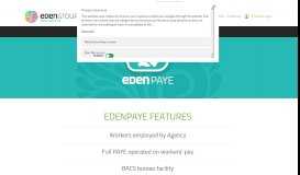 
							         EdenPAYE Features | EdenGroup								  
							    