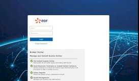 
							         EDF Broker Portal								  
							    