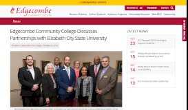 
							         Edgecombe Community College Discusses Partnerships with ...								  
							    