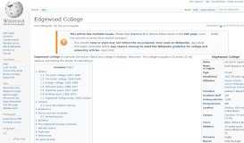 
							         Edgewood College - Wikipedia								  
							    