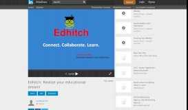 
							         Edhitch: Realize your educational dream! - SlideShare								  
							    