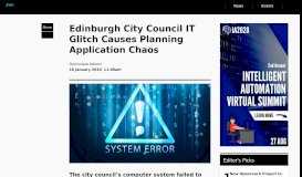 
							         Edinburgh City Council IT Glitch Causes Planning Application Chaos ...								  
							    