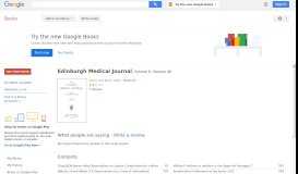 
							         Edinburgh Medical Journal								  
							    