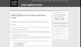 
							         Editing an application in Online Application Portal - UNE Online ...								  
							    