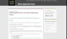 
							         Editing Applications in the Online Application Portal - UNE Online ...								  
							    