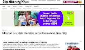 
							         Editorial: New state education portal hides school disparities								  
							    