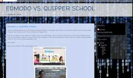 
							         EDMODO VS. QUIPPER SCHOOL								  
							    