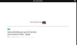 
							         Edo State Civil Service Commission portal - Recruitment Gate								  
							    