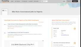 
							         Edo State Government Jobs and Vacancies in Nigeria June 2019 ...								  
							    