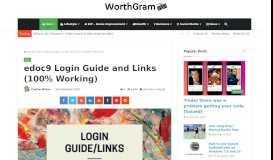 
							         edoc9 Login Guide and Links (100% Working) - WorthGram								  
							    