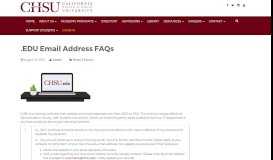 
							         .EDU Email Address FAQs - California Health Sciences University								  
							    