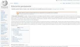 
							         Educación permanente - Wikipedia, la enciclopedia libre								  
							    