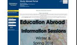 
							         Education Abroad Info Sessions - Quinnipiac University								  
							    