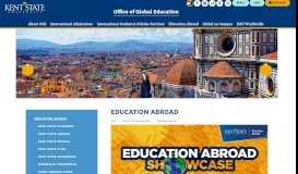 
							         Education Abroad | Office of Global Education | Kent State University								  
							    