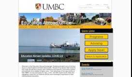 
							         Education Abroad Office - UMBC								  
							    