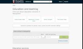 
							         Education and learning | Hantsweb								  
							    