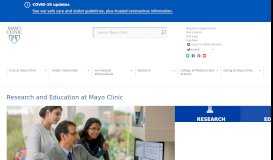 
							         Education and Research at Mayo Clinic								  
							    