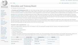 
							         Education and Training Board - Wikipedia								  
							    