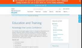 
							         Education and Training - Yale New Haven Health								  
							    