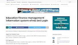 
							         Education finance management information system-efmis brd Login ...								  
							    