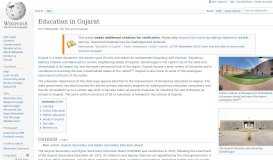 
							         Education in Gujarat - Wikipedia								  
							    
