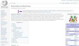 
							         Education in Mauritius - Wikipedia								  
							    