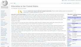 
							         Education in the United States - Wikipedia								  
							    