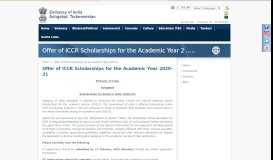 
							         Education : Offer of ICCR Scholarship under General Scholarship ...								  
							    