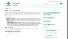 
							         Education - Physician Portal								  
							    